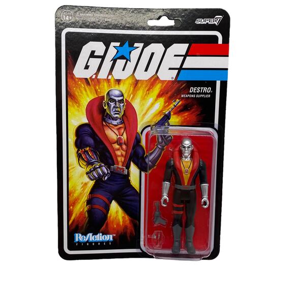 G.I. Joe Reaction Figures Destro Weapons Supplier Hasbro 2021 New Super 7 - Picture 1 of 5